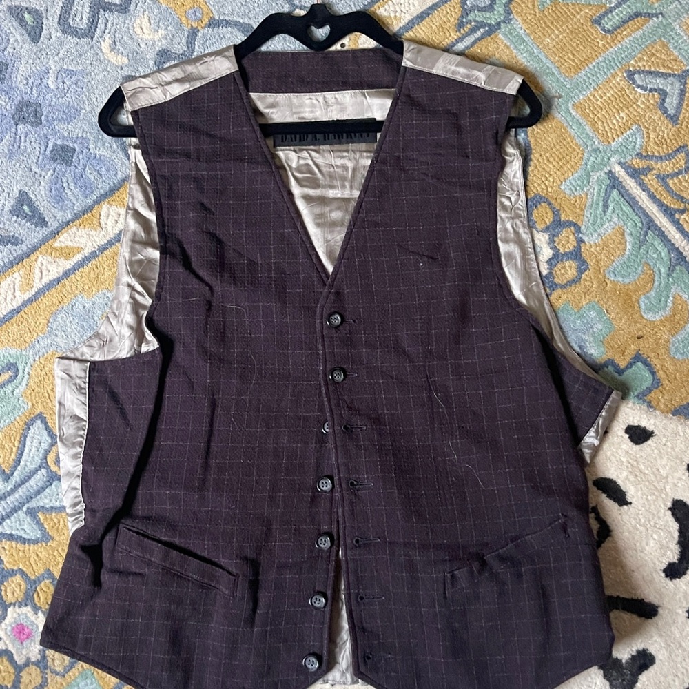 Men's Black Blazer Vest